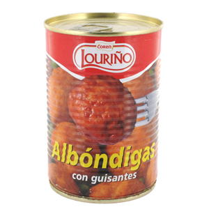 ALBONDIGAS LOURIÑO C/GUISANTES 420GR