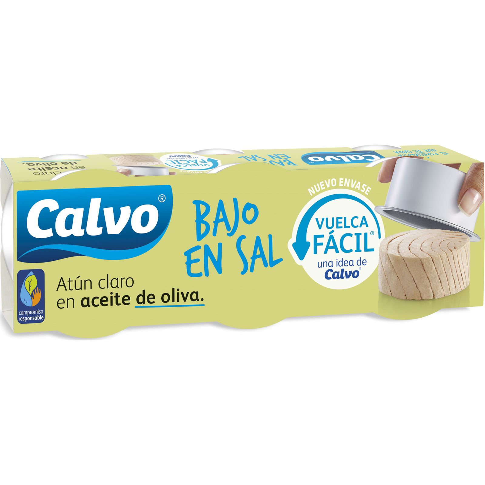 ATUN CALVO BAJO EN SAL EN ACEITE OLIVA P3x52GRS