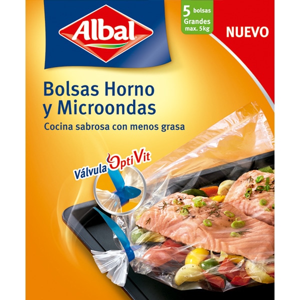 BOLSA ALBAL HORNO Y MICROONDAS 5UDS