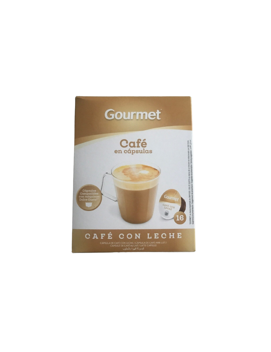 CAFE GOURMET COMPATIBLE DOLCE GUSTO CON LECHE 16UDS