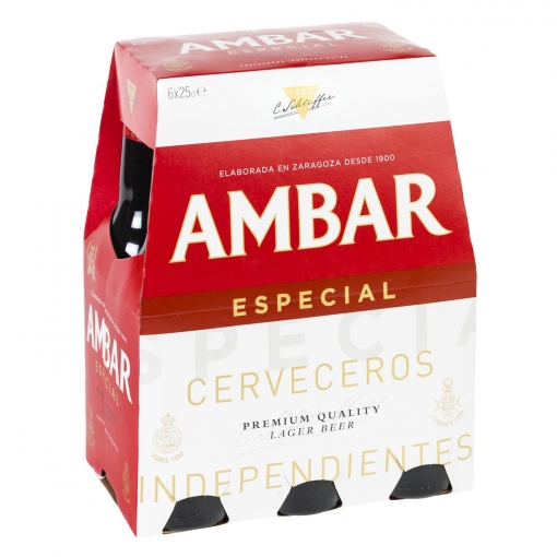 CERVEZA AMBAR ESPECIAL 5,2% 6X25CL