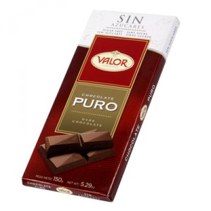 CHOCOLATE VALOR S/AZUCAR PURO 125 GR