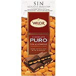CHOCOLATE VALOR S/AZUCAR PURO C/ALMENDRAS 150GR