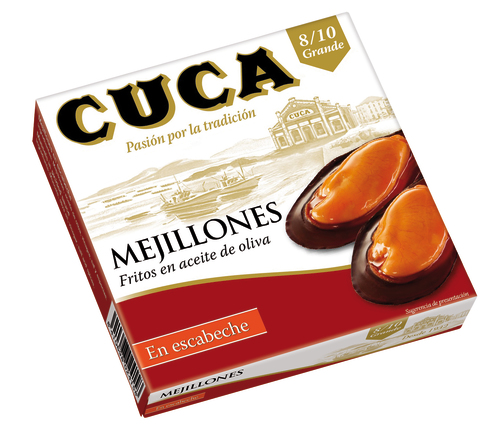 CONSERVA MEJILLON CUCA ESCABECHE 8/10 69GRS