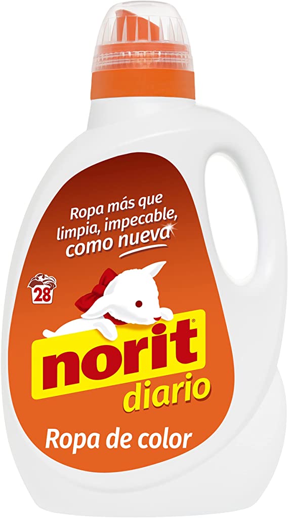 DETERGENTE NORIT ROPA COLOR DIARIO 28DOSIS + 3 GRATIS 1'5L