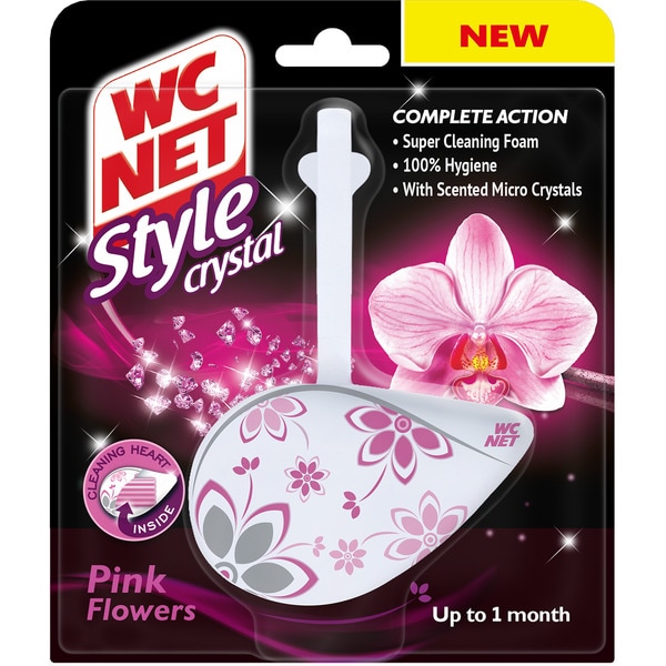 L/WC NET STYLE CRYSTAL PINK FLOWERS 36'5GRS
