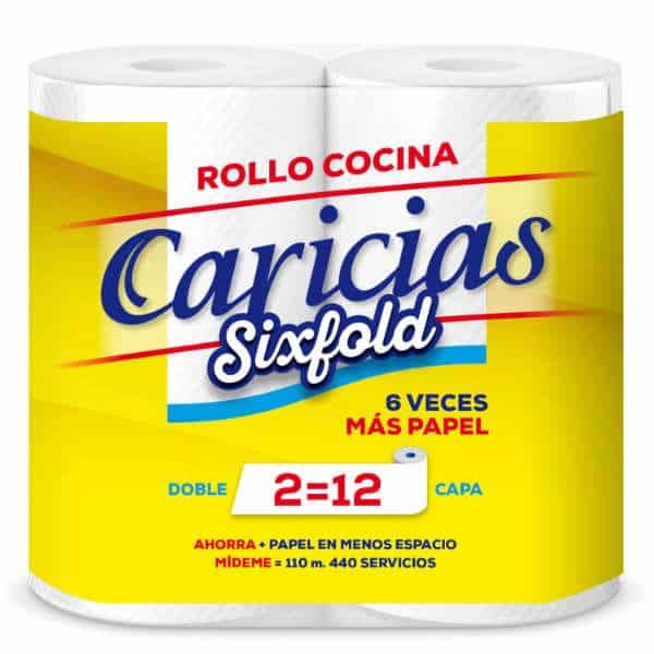 PAPEL COCINA CARICIAS SIXFOLD 2=12 2UDS