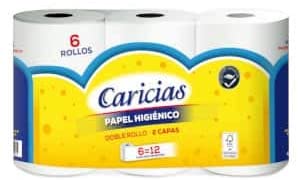 PAPEL HIGIENICO CARICIAS P-6=12 2 CAPAS