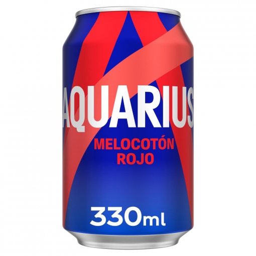 REFRESCO AQUARIUS MELOCOTON ROJO LATA 33CL.