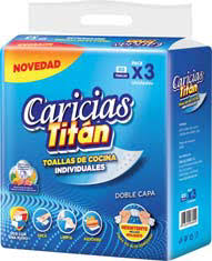 TOALLAS DE COCINA CARICIAS TITAN 1X80UDS