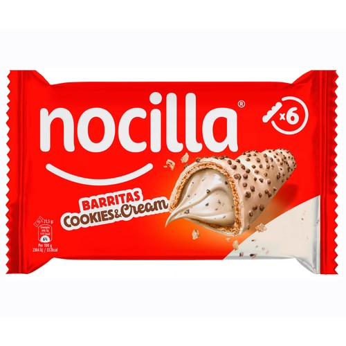 CHOCOLATE NOCILLA BARRITAS COOKIES & CREMA 6UDS 129GRS